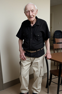 Elderly male with  black hair