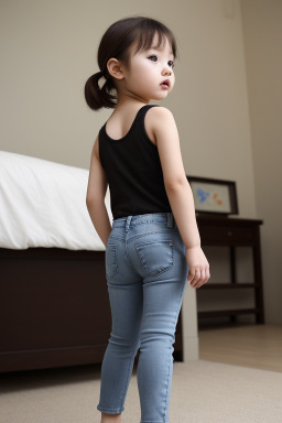 South korean infant girl with  brown hair