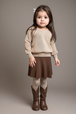 Colombian infant girl with  brown hair