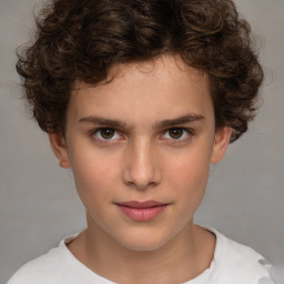 Neutral white young-adult male with medium  brown hair and brown eyes