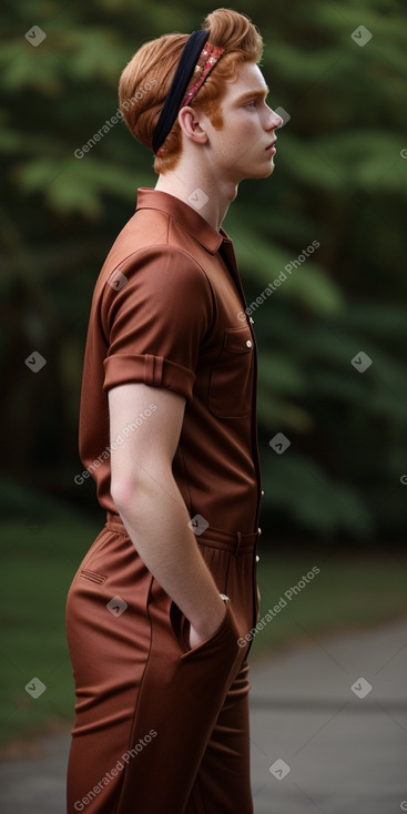 Young adult male with  ginger hair