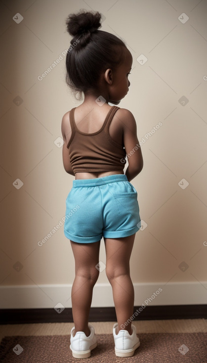 Sudanese infant girl with  brown hair