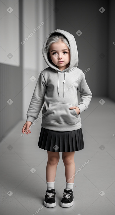 Albanian infant girl with  gray hair