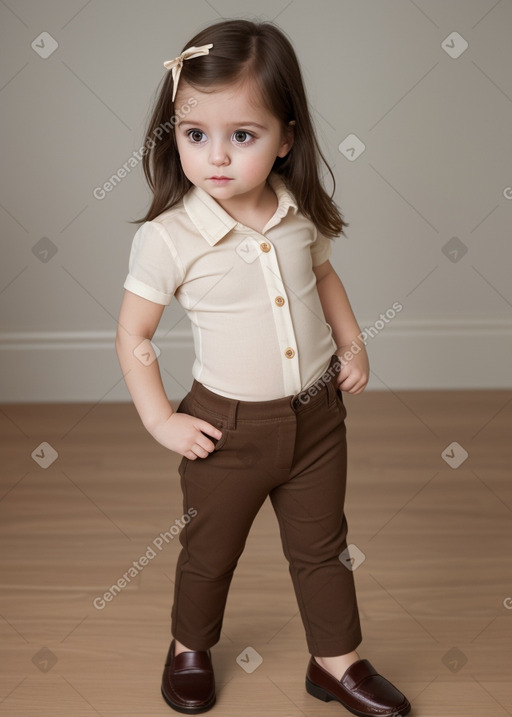 Georgian infant girl with  brown hair