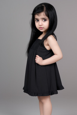 Qatari infant girl with  black hair