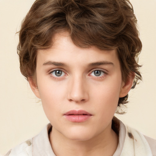 Neutral white young-adult male with medium  brown hair and brown eyes