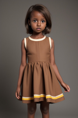 Ethiopian child female with  brown hair