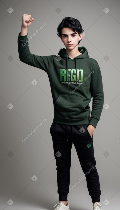 Italian teenager boy with  black hair