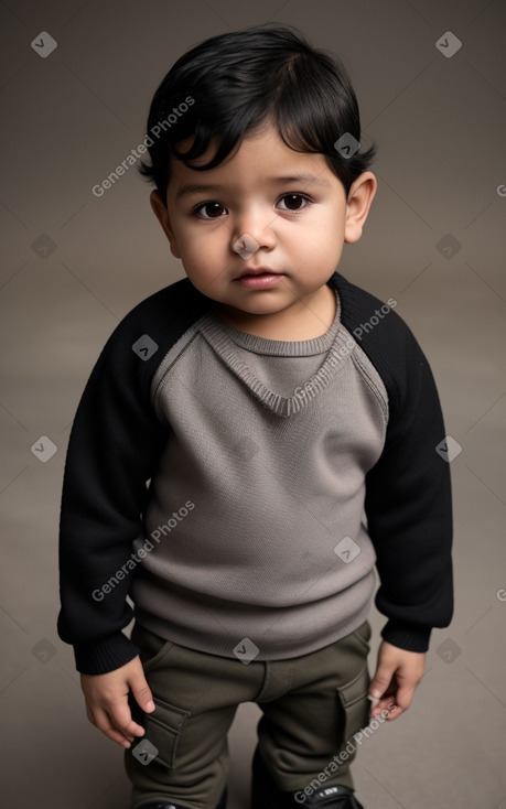 Honduran infant boy with  black hair