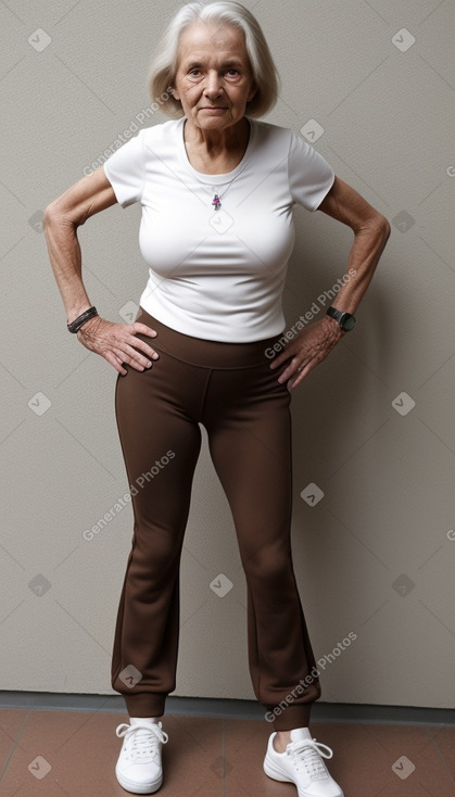 Hungarian elderly female with  brown hair