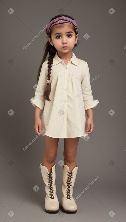 Emirati infant girl with  brown hair