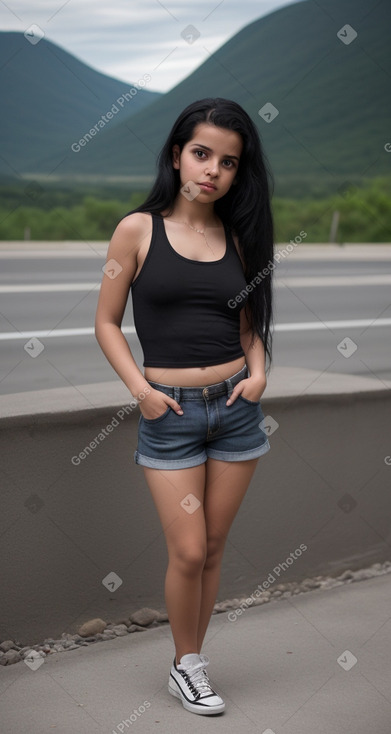 Venezuelan infant girl with  black hair