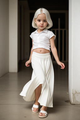 Cuban infant girl with  white hair