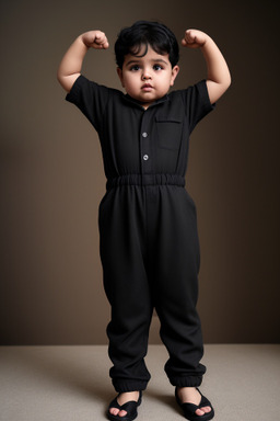 Omani infant boy with  black hair