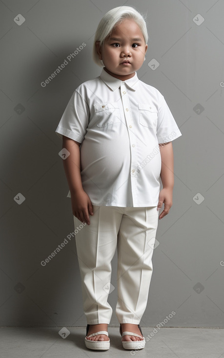 Indonesian child girl with  white hair