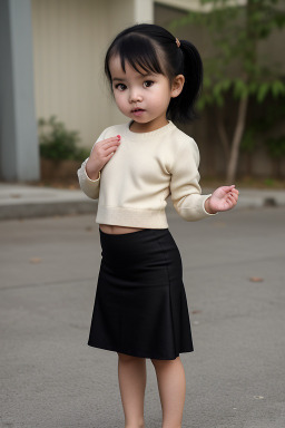 Vietnamese infant girl with  black hair