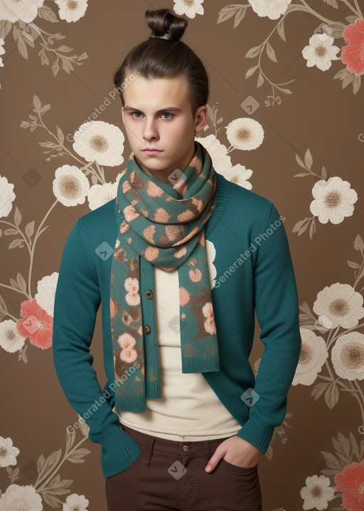 Belarusian young adult male with  brown hair