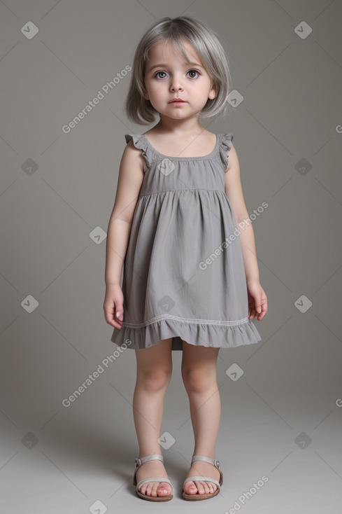 Serbian infant girl with  gray hair