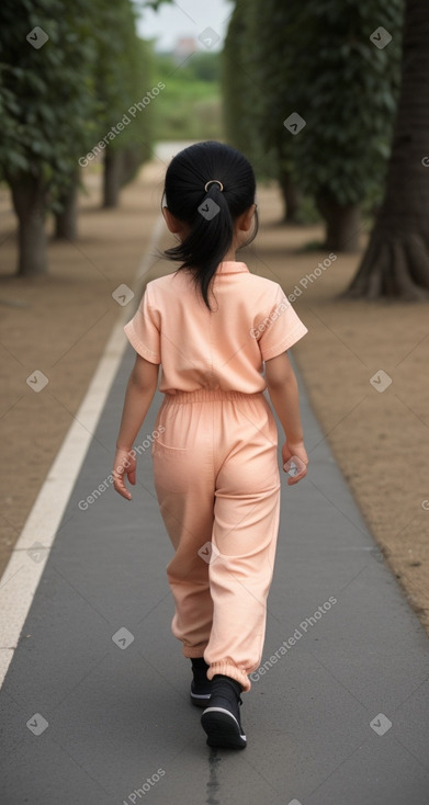 Child female with  black hair