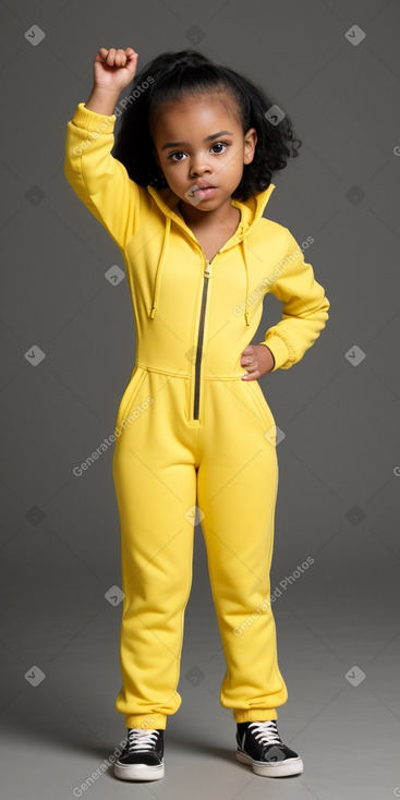 African american infant girl with  black hair