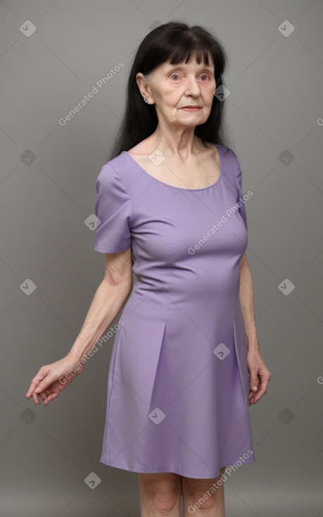 Latvian elderly female with  black hair