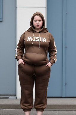 Russian adult female with  brown hair