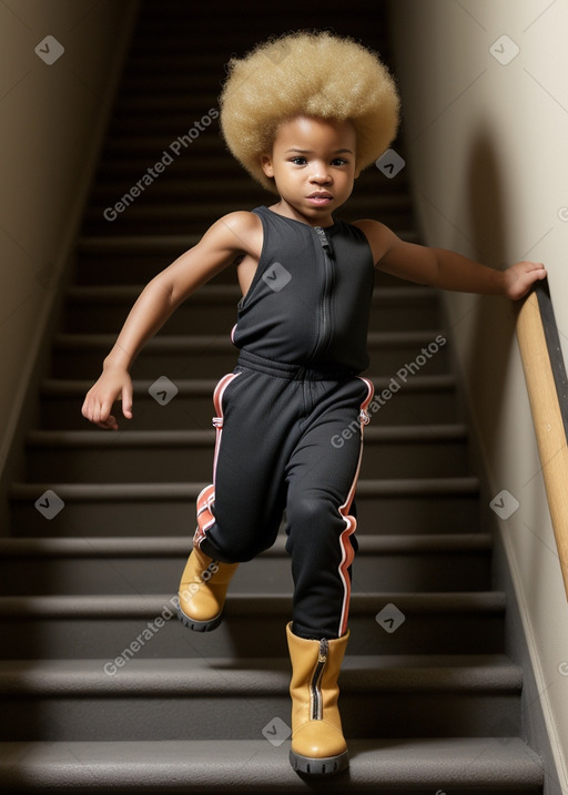 African american infant boy with  blonde hair