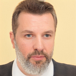 Neutral white adult male with short  brown hair and brown eyes