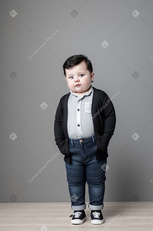 Latvian infant boy with  black hair