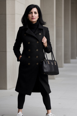 Syrian middle-aged female with  black hair