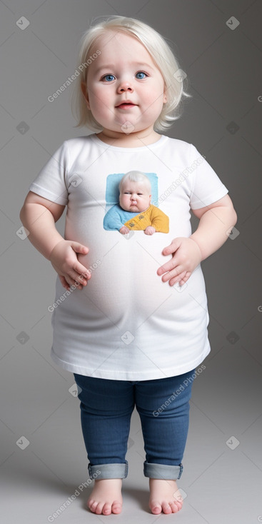 Norwegian infant girl with  white hair