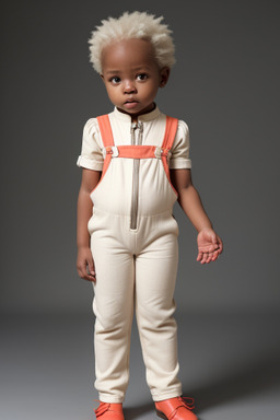 African infant boy with  white hair