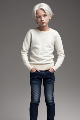 Danish child male with  white hair