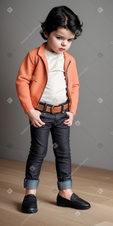 Swiss infant boy with  black hair