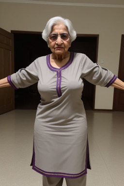 Pakistani elderly female with  gray hair