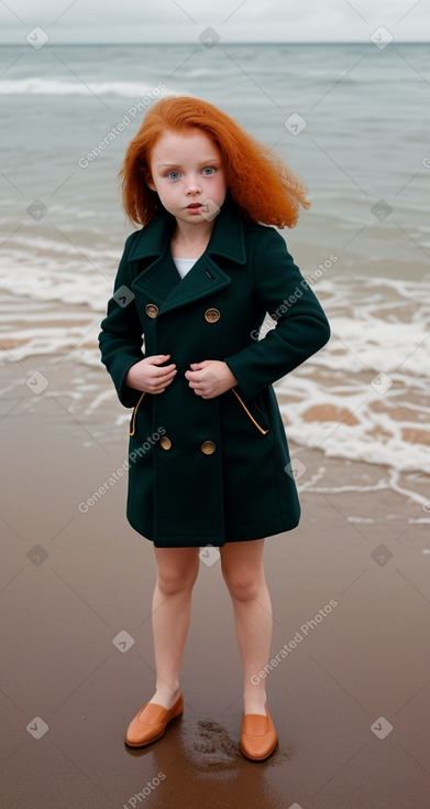 Brazilian child female with  ginger hair