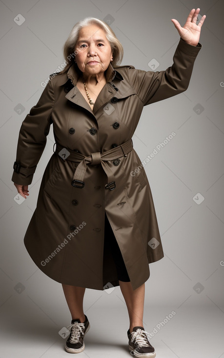 Bolivian elderly female with  brown hair