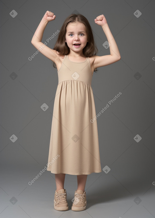 Slovak infant girl with  brown hair