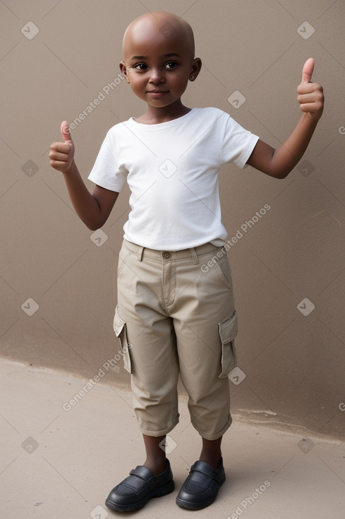 Sudanese child girl with  white hair