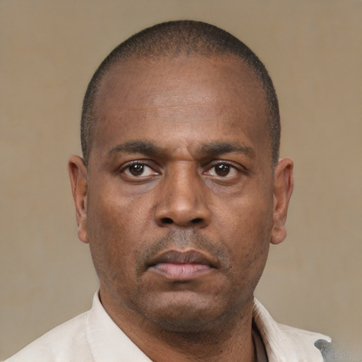 Neutral latino adult male with short  brown hair and brown eyes