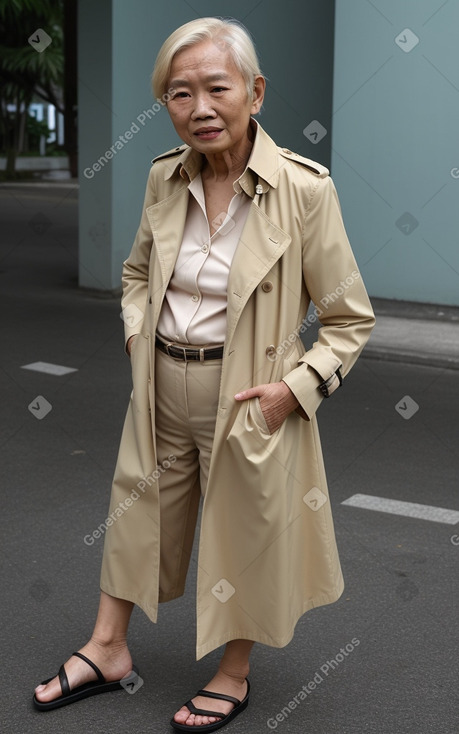 Singaporean elderly female with  blonde hair