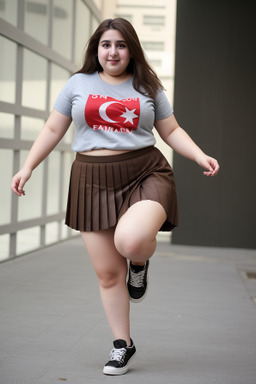 Turkish young adult female with  brown hair