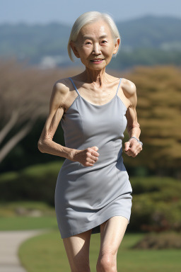 Japanese elderly female with  blonde hair