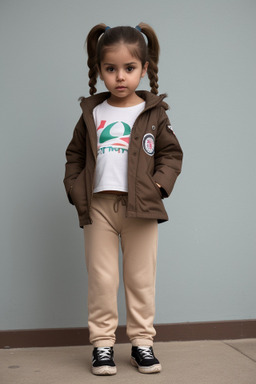 Mexican infant girl with  brown hair