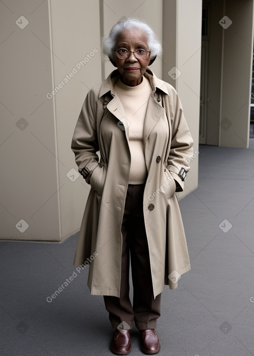 African elderly female with  brown hair