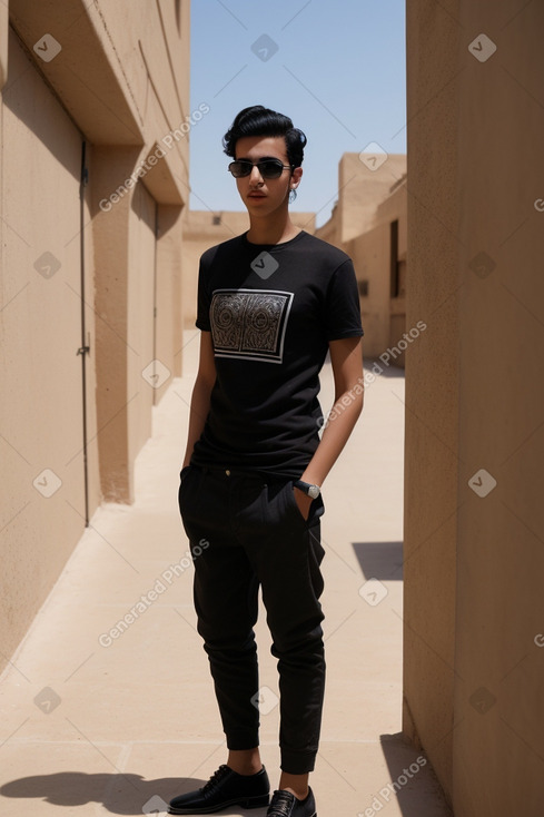 Moroccan young adult male with  black hair