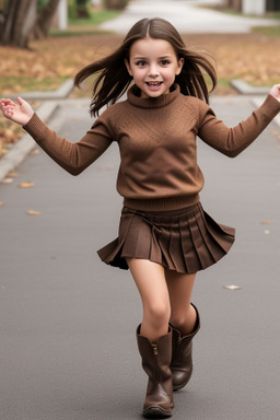 Brazilian child girl with  brown hair