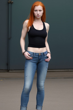 Russian adult female with  ginger hair