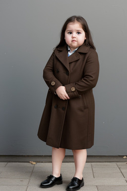 Costa rican infant girl with  brown hair