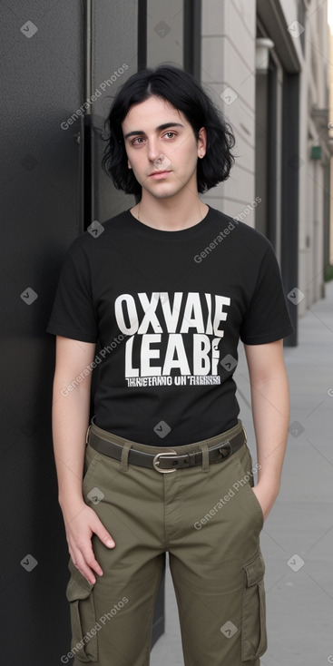 Adult non-binary with  black hair
